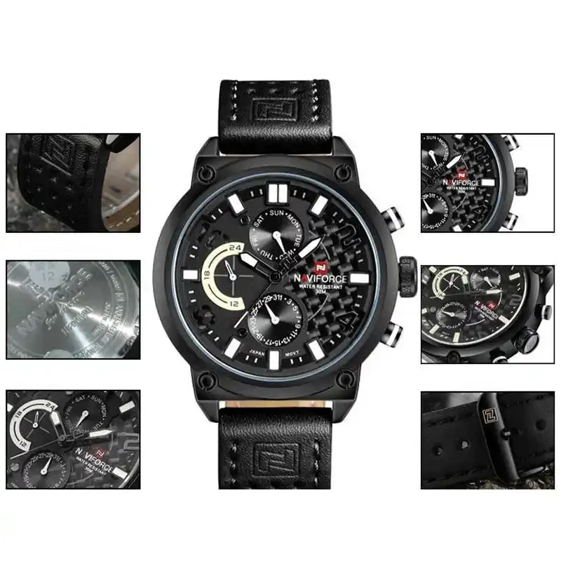 ویژگی های کاربردی ساعت مچی مردانه نیوی فورس NAVIFORCE 9068l bwb